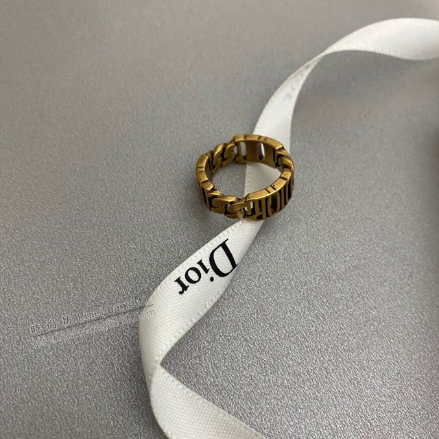 Dior飾品 迪奧經典熱銷款古銅色字母戒指  zgd1180